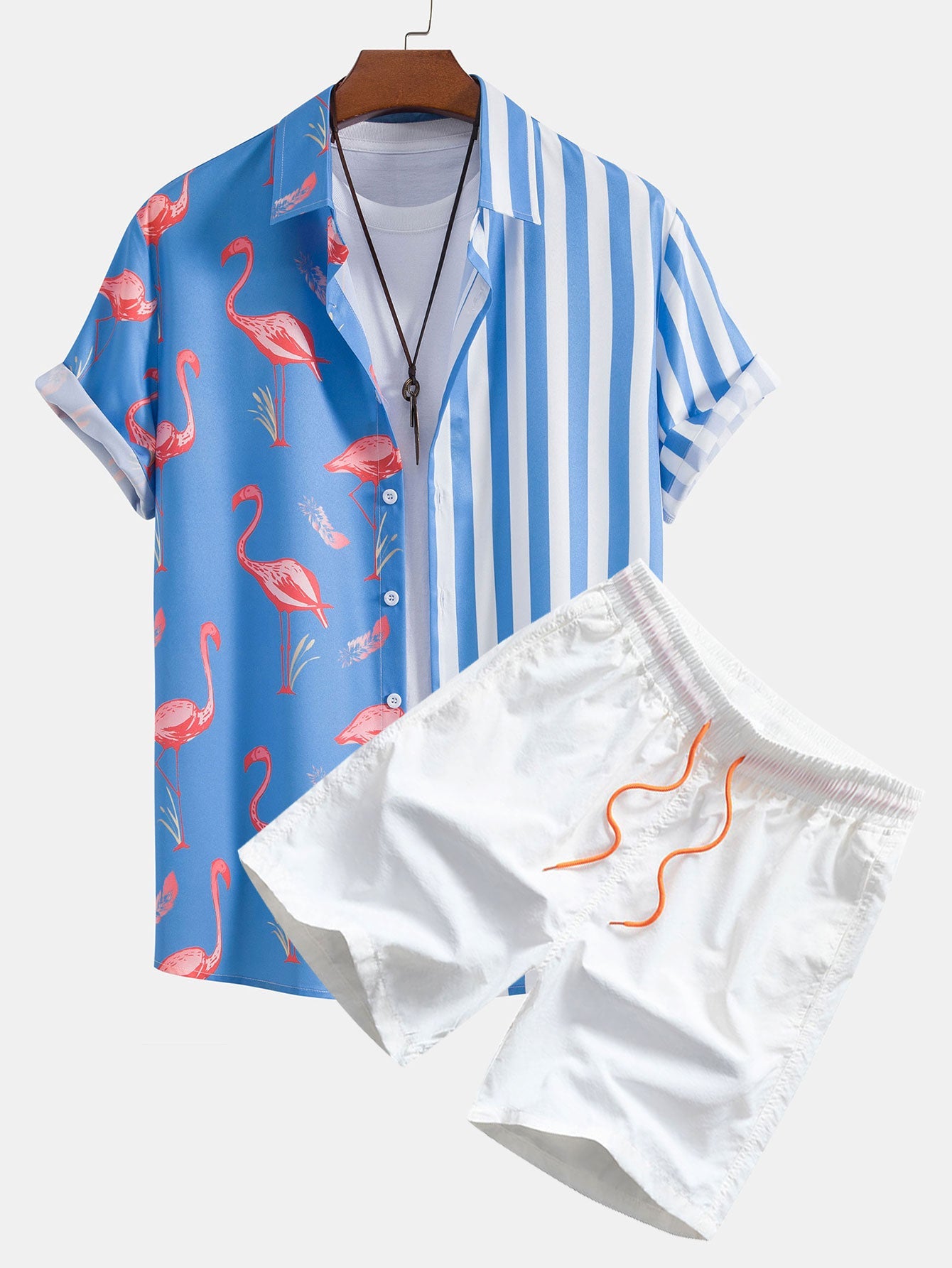 Milan™ | Flamingo Gestreepte Zomer Set