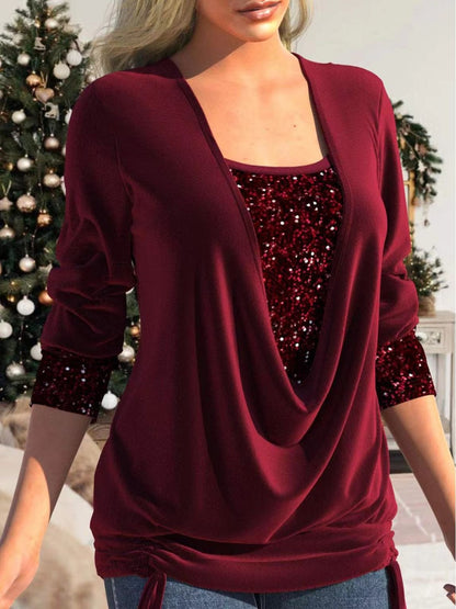 Nina™ | Tweelaagse Glitter Blouse