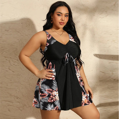 Mirthe | Bloemenprint Plus-Size Tankini Set