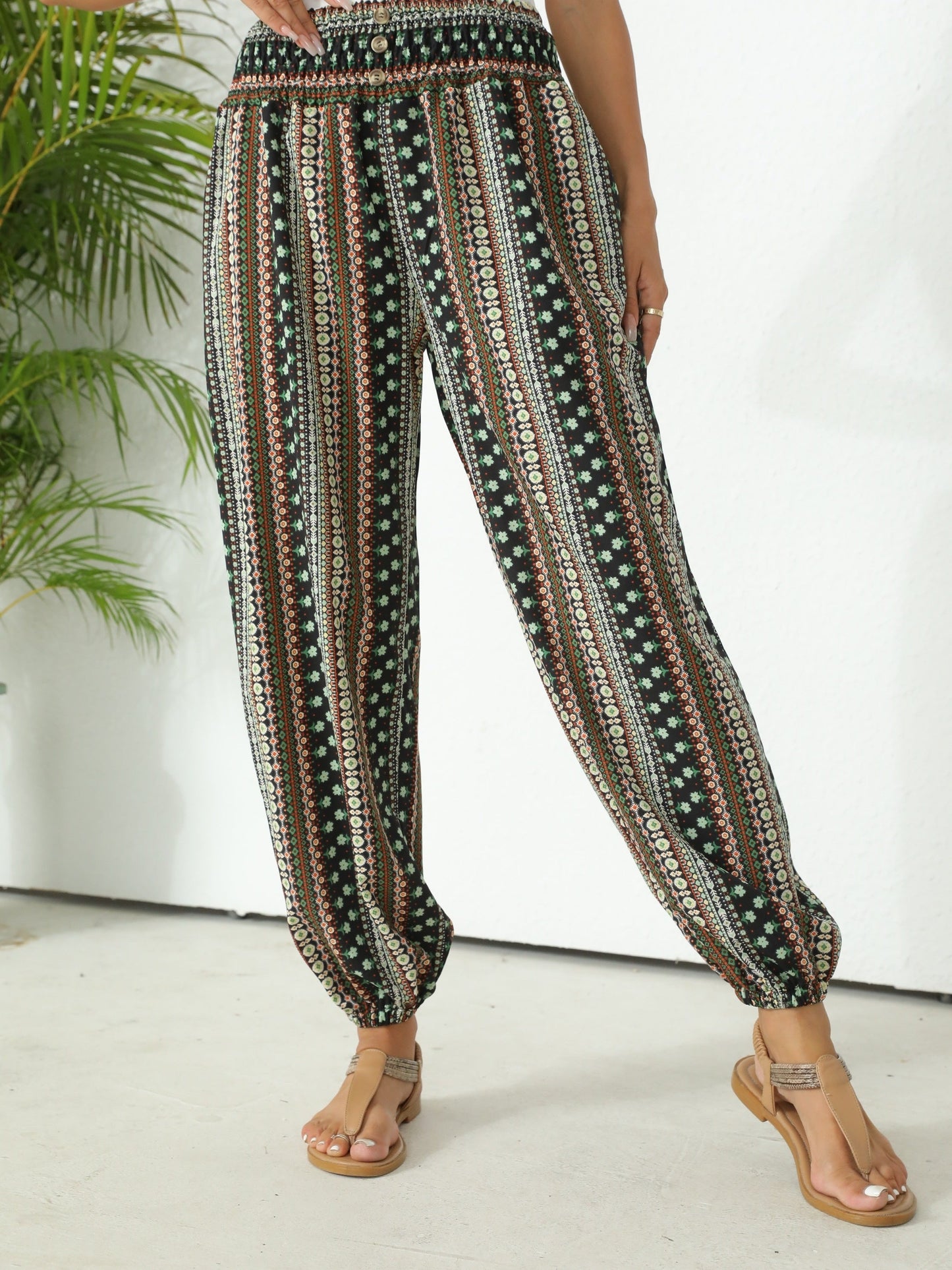 Cathrin™ | Bohemian Etnische Print Broek