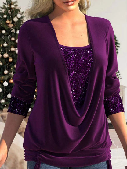 Nina™ | Tweelaagse Glitter Blouse