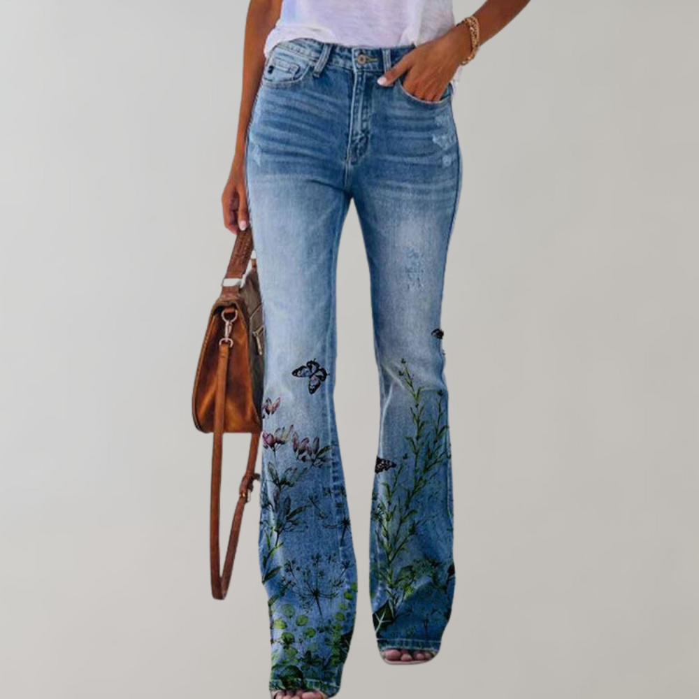 Luna™ | Mooie Wide Leg Jeans met Knoopsluiting