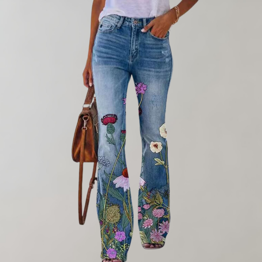 Luna™ | Mooie Wide Leg Jeans met Knoopsluiting