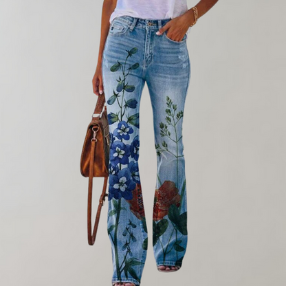 Luna™ | Mooie Wide Leg Jeans met Knoopsluiting