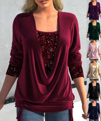 Nina™ | Tweelaagse Glitter Blouse