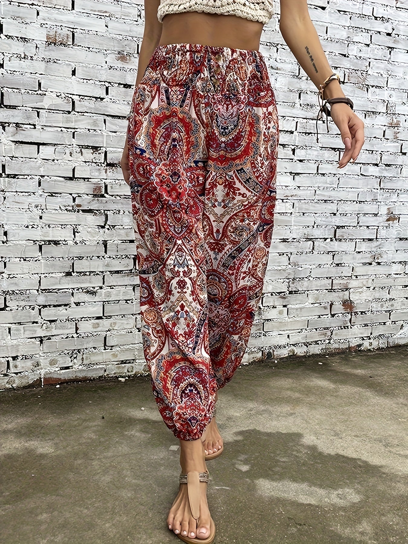 Cathrin™ | Bohemian Etnische Print Broek