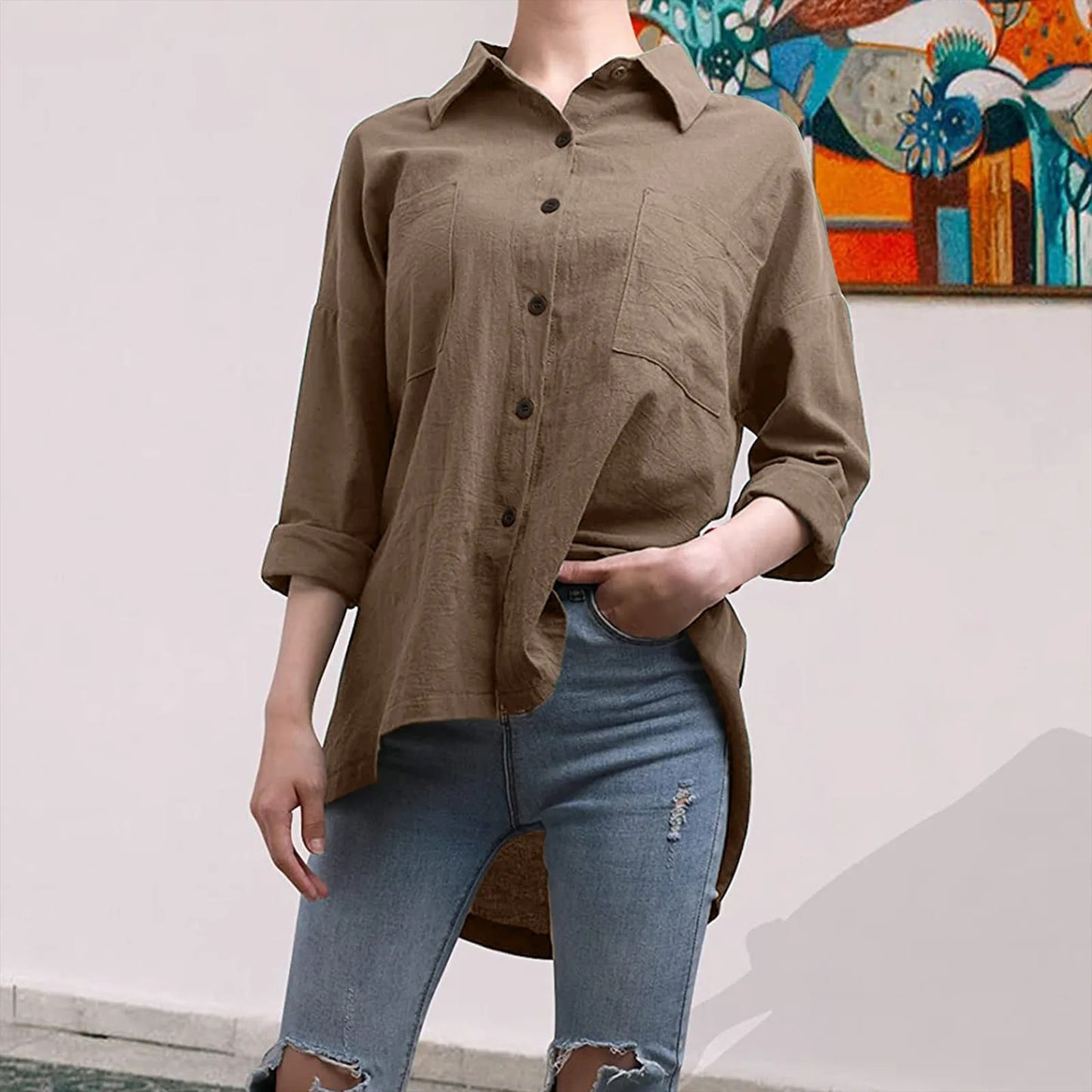 Milou™ | Oversized Effen Blouse (1+1 Gratis)