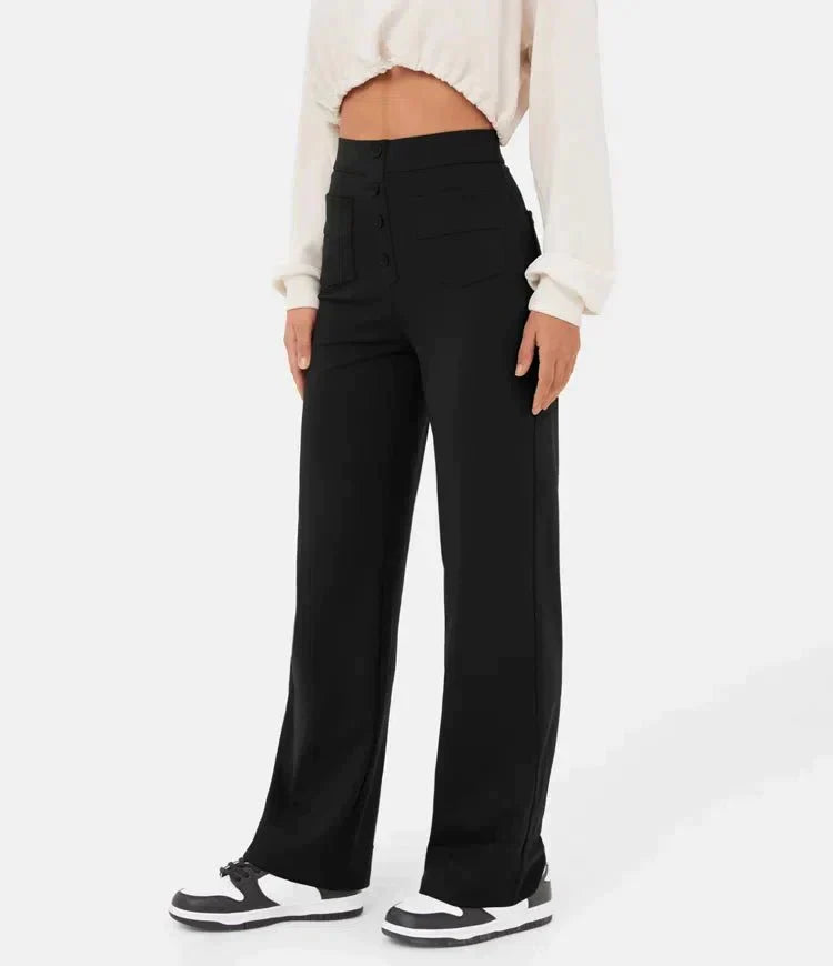 Erica™ | Elastische Broek met Hoge Taille